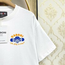 個性EU製＆定価2万◆UABONI*Paris*半袖Tシャツ*ユアボニ*パリ発◆コットン100％ 吸汗 ソフト 快適 遊び心 アメカジ ストリート 街着 XL_画像7