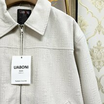 新作EU製＆定価6万◆UABONI*Paris*ブルゾン*ユアボニ*パリ発◆高級 防風 シック トレンド ジャケット 折り襟 エレガント 通勤 日常 2XL/52_画像8