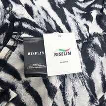 個性ヨーロッパ製※定価4万◆ブルガリア発※RISELIN トレーナー トップス メッシュ 透かし 薄手 ゼブラ柄 トレンド 着痩せ レディース M_画像9