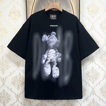 個性EU製＆定価2万◆UABONI*ユアボニ*半袖Tシャツ*フランス*パリ発◆コットン100％ 通気 ゆったり キャラクター クマ カットソー 夏 2XL_画像1