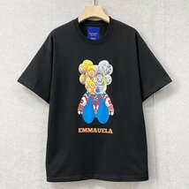 個性・半袖Tシャツ 定価2万◆Emmauela・イタリア・ミラノ発◆米国綿 吸湿 薄手 モノグラム おしゃれ ベアブリック/Bearbrick 2XL/52サイズ_画像1