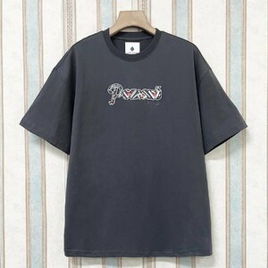 高級 定価2万 FRANKLIN MUSK・アメリカ・ニューヨーク発 半袖Tシャツ コットン100％ 吸汗通気 薄手 英字 シンプル カットソー 男女兼用 L