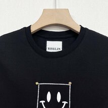 人気ヨーロッパ製※定価2万◆ブルガリア発※RISELIN 半袖Tシャツ 通気 ソフト 吸汗 刺 笑顔 カットソー 着せ カジュアル レディース L_画像4