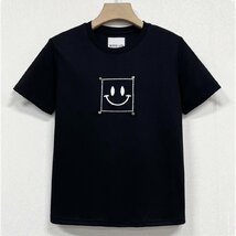 人気ヨーロッパ製※定価2万◆ブルガリア発※RISELIN 半袖Tシャツ 通気 ソフト 吸汗 刺 笑顔 カットソー 着せ カジュアル レディース L_画像1