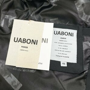 ★★高級EU製＆定価10万◆UABONI*Paris*ダウンジャケット*ユアボニ*パリ発◆ダックダウン90％ フード付き 厚手 暖か 無地 シック 冬服 M/46の画像9