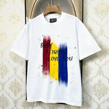 人気EU製＆定価2万◆UABONI*Paris*半袖Tシャツ*ユアボニ*パリ発◆綿 通気 薄手 吸湿 個性 英字 落書き風 ストリート感 トップス 夏 2XL/52_画像8