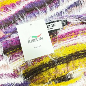 個性ヨーロッパ製※定価5万◆ブルガリア発※RISELIN セーター 高品質ミンク/カシミヤ混 ふわふわ ニット ショート丈 鮮やか レディース Mの画像9