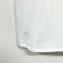 個性ヨーロッパ製※定価2万◆ブルガリア発※RISELIN 半袖Tシャツ 綿100% 薄手 通気 ラインストーン 光沢感 ゆったり スウェット 街着 L_画像5