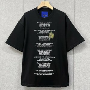 人気・半袖Tシャツ 定価2万◆Emmauela・イタリア・ミラノ発◆コットン100％ 上品 快適 吸湿 英字 カボチャ スウェット リラックス M/46