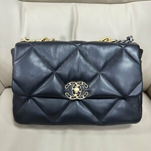 新品 未使用 ※CHANEL シャネル※19 AS1160 フラップバッグ ラムスキン ディズヌフ ハンド チェーンショルダーバッグ ブラック レディース