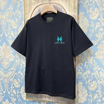 定価2万★christian milada・ミラノ発・半袖Tシャツ★綿100％ 高級 吸汗 通気 個性 魚座柄 トップス カットソー 男女兼用 夏服 M/46サイズ_画像10