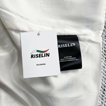 上品ヨーロッパ製※定価6万◆ブルガリア発※RISELIN ジャケット 高級麻/リネン混 薄手 通気 キレイめ ツイード カーディガン エレガント 48_画像9