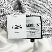 上品ヨーロッパ製※定価6万◆ブルガリア発※RISELIN ジャケット 高級麻/リネン混 薄手 通気 キレイめ ツイード カーディガン エレガント 48_画像8