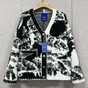  piece .* cardigan regular price 6 ten thousand *Emmauela* Italy * milano departure * high class wool . heat insulation easy big Silhouette total pattern knitted outer L/48