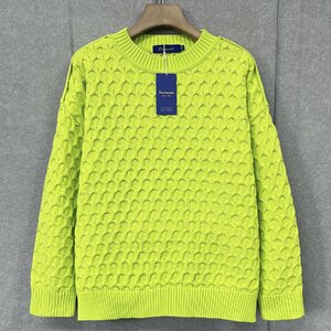  new work * sweater regular price 5 ten thousand *Emmauela* Italy * milano departure * fine quality wool protection against cold soft piece . honeycomb braided knitted unisex XL/50 size 