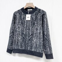 最高峰ヨーロッパ製※定価5万◆ブルガリア発※RISELIN セーター 上質ミンク/カシミヤ混 ふわふわ 防寒 ソフト 暖かい 丸首 総柄 上品2XL/52_画像6