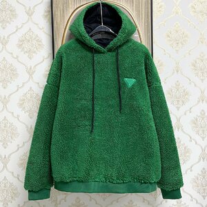 人気EU製＆定価5万◆UABONI*Paris*パーカー*ユアボニ*パリ発◆上質ミンク/カシミヤ混 柔らかい ふわふわ 快適 プルオーバー 個性 XL/50