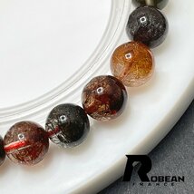 綺麗 EU製 定価5万円★ROBEAN・ガーデンルチルクォーツ★パワーストーン ブレスレット 天然石 庭園水晶 浄化 綺麗 8.7-9.3mm 1001G910_画像6