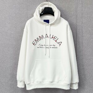  high grade * Parker regular price 3 ten thousand *Emmauela* Italy * milano departure * cotton 100% fine quality thin stylish sweat rose Logo pull over man and woman use M/46