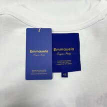 人気・半袖Ｔシャツ 定価2万◆Emmauela・イタリア・ミラノ発◆綿100％ 通気 吸湿 耐久 上品 ロゴ 英字 カットソー スウェット 絶賛 春夏 M_画像10