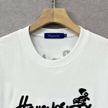 逸品・半袖Tシャツ 定価2万◆Emmauela・イタリア・ミラノ発◆コットン100％ 吸汗 通気 刺 アメカジ 遊び心 プルオーバー トップス 個性48_画像4