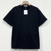 個性ヨーロッパ製※定価2万◆ブルガリア発※RISELIN 半袖Tシャツ 綿100% 薄手 快適 ラインストーン オシャレ ゆったり スウェット 街着 M_画像1