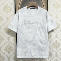 新作EU製＆定価2万◆UABONI*Paris*半袖Tシャツ*ユアボニ*パリ発◆高級 快適 薄手 キラキラ ウォッシュ加工 カットソー おしゃれ 街着 L/48_画像1