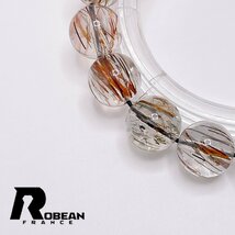 上品 EU製 定価6万円★ROBEAN・ゴールドスーパーセブン★パワーストーン ブレスレット 天然石 原石 綺麗 お守り 12-12.5mm 1002H222_画像4