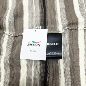 定番ヨーロッパ製※定価3万◆ブルガリア発※RISELIN 半袖Tシャツ 上品 ウール混 通気 ストライプ 切替 サマーニット ゆったり 夏 2XL/52の画像9