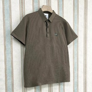 最高級 定価3万 FRANKLIN MUSK・アメリカ・ニューヨーク発 ポロシャツ 高品質シルク/コットン混 薄手 速乾 涼しい 洗練 ビジネス サイズ3の画像10