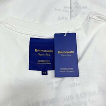 新作・半袖Tシャツ 定価2万◆Emmauela・イタリア・ミラノ発◆コットン100％ 上品 快適 吸湿 英字 カボチャ スウェット リラックス L/48_画像9