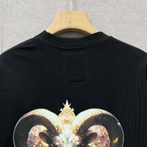 絶賛・半袖Tシャツ 定価2万◆Emmauela・イタリア・ミラノ発◆コットン100％ 通気 快適 おひつじ座 オシャレ トップス カッコイイ 普段着 XL_画像4