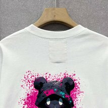 人気・半袖Tシャツ 定価2万◆Emmauela・イタリア・ミラノ発◆上級コットン100％ 個性 快適 クマ ポップ トップス スウェット 街着 夏 M/46_画像4