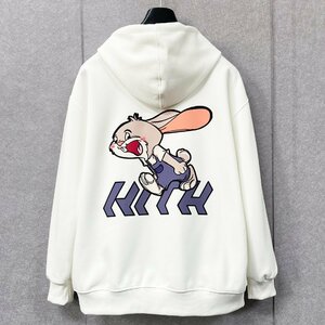  piece .* Parker regular price 4 ten thousand *Emmauela* Italy * milano departure * cotton 100% body type cover ventilation . sweat rabbit pattern tops pretty autumn winter XL/50 size 