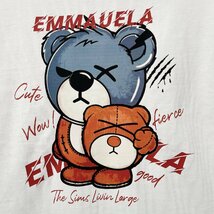 定番・半袖Ｔシャツ 定価2万◆Emmauela・イタリア・ミラノ発◆コットン100％ 快適 個性 通気吸汗 スウェット カットソー トレンド L/48_画像3