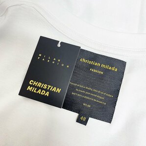 定価2万★christian milada・ミラノ発・半袖Tシャツ★人気 通気 快適 ゆったり おしゃれ 個性 スウェット ストリート ユニセックス 夏服 Mの画像9