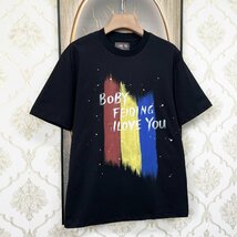 定番EU製＆定価2万◆UABONI*Paris*半袖Tシャツ*ユアボニ*パリ発◆綿 通気 薄手 吸湿 個性 英字 落書き風 ストリート感 トップス 夏 XL/50_画像7