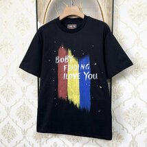 定番EU製＆定価2万◆UABONI*Paris*半袖Tシャツ*ユアボニ*パリ発◆綿 通気 薄手 吸湿 個性 英字 落書き風 ストリート感 トップス 夏 XL/50_画像8