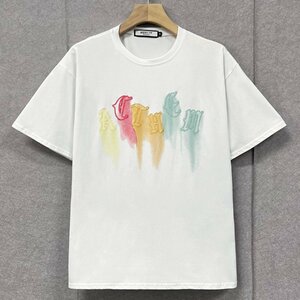 個性ヨーロッパ製※定価2万◆ブルガリア発※RISELIN 半袖Tシャツ 速乾 薄手 通気 英字 カラフル トップス スポーツ ユニセックス 定番 XL