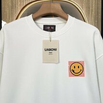 定番EU製＆定価4万◆UABONI*Paris*トレーナー*ユアボニ*パリ発◆コットン ソフト ゆったり 吸湿 笑顔 個性 お洒落 春 スウェット L/48_画像4