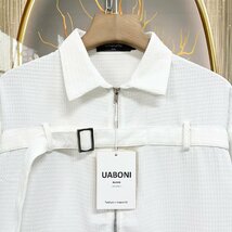 個性EU製＆定価6万◆UABONI*Paris*ジャケット*ユアボニ*パリ発◆上品 薄手 速乾 立体感 人気 ストリート アウター カジュアル 春夏 XL/50_画像4