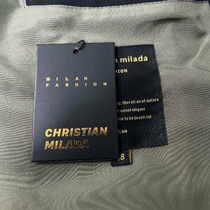 定価6万★christian milada・ミラノ発・ジャケット★個性 お洒落 シンプル 防風 刺 ジャンパー ブルゾン フード付き 秋冬 2XL/52サイズの画像8