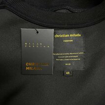 定価4万★christian milada・ミラノ発・トレーナ★コットン100% ソフト 通気 快適 個性 スタイリッシュ ゆったり 男女兼用 日常 M/46サイズ_画像8