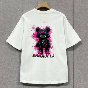 人気・半袖Tシャツ 定価2万◆Emmauela・イタリア・ミラノ発◆上級コットン100％ 個性 快適 クマ ポップ トップス スウェット 街着 夏 XL/50の画像1