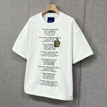 新作・半袖Tシャツ 定価2万◆Emmauela・イタリア・ミラノ発◆コットン100％ 上品 快適 吸湿 英字 カボチャ スウェット リラックス 2XL/52_画像8