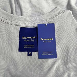 人気・半袖Tシャツ 定価2万◆Emmauela・イタリア・ミラノ発◆コットン 上品 通気 個性 キラキラ ラインストーン カットソー 男女兼用 夏 Lの画像10