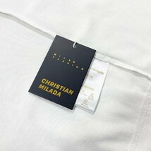 定価2万★christian milada・ミラノ発・半袖Tシャツ★高級 快適 薄手 ゆったり プルオーバー 丸首 スウェット トップス アメカジ定番 夏2XL_画像9