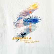 絶賛・半袖Tシャツ 定価2万◆Emmauela・イタリア・ミラノ発◆綿100％ 上質 吸汗速乾 個性 夕焼け スウェット レジャー リゾート 夏服 XL/50_画像5