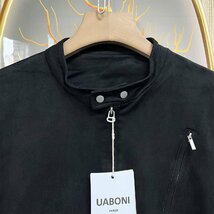 最高級EU製＆定価6万◆UABONI*Paris*ジャケット*ユアボニ*パリ発◆上品 ソフト 防風 オシャレ 無地 ブルゾン アウトドア 通勤通学 M/46_画像4