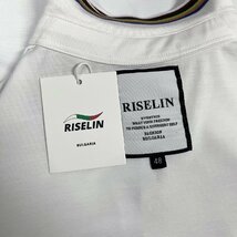 最上級ヨーロッパ製※定価3万◆ブルガリア発※RISELIN ポロシャツ 上級シルク混 通気 薄手 接触冷感 半袖 刺 通勤 ビジネス ゴルフ XL/50_画像9